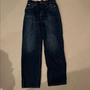 American Eagle Outfitters Women's Dark Blue Relaxed Jeans